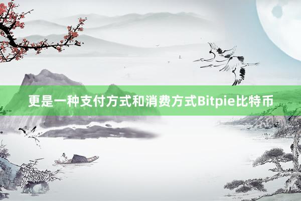 更是一种支付方式和消费方式Bitpie比特币