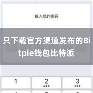 只下载官方渠道发布的Bitpie钱包比特派