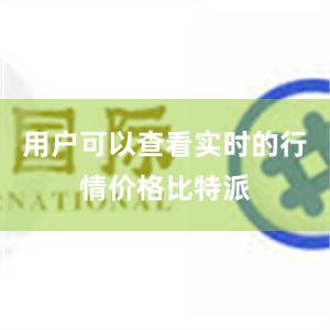 用户可以查看实时的行情价格比特派